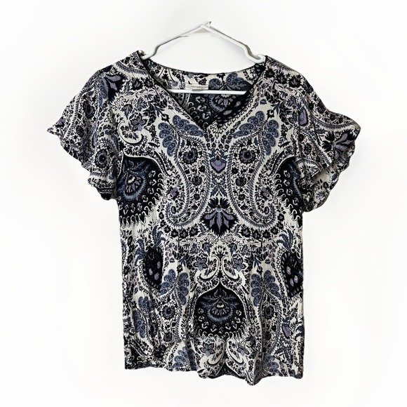 Wrangler Boho Western Blouse Women's Medium, 100% Rayon - Picture 1 of 6
